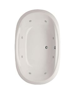 Hydro Systems GAL6038ATO-WHI Designer Galaxie 60 inch Acrylic Drop-In Oval Bathtub with 50 Gallons in White