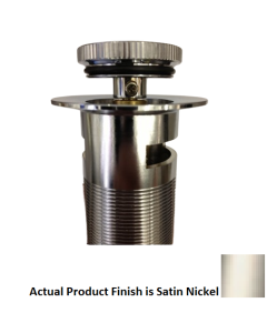 DaVinci BF11041 Manual Twist Washbasin Turn Drain with Overflow in Satin Nickel