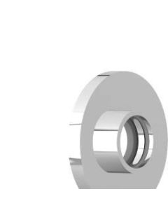 Ginger 4639B/PC Kubic Straight Shower Rod Brackets, Plain Rosette In Polished Chrome