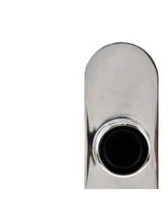 Ginger 4639CB/PC Kubic Contemporary Curved Shower Rod Brackets In Polished Chrome