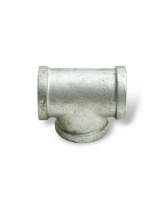 1-1/4" X 1/2" X 1-1/4" Galvanized Malleable Tee