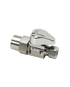 Granite 88901 Brass Supply Straight Stop Valve, Multi Turn Handle, 3/8" NPT Female x OD
