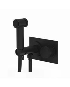 Phylrich 230-65/040 Basic II Two Hole Wall Mounted Bidet Faucet with Knurled Handle in Matte Black