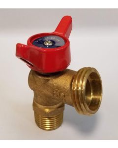 Granite GDC07 Brass Drain Cock Valve, Multi Turn Handle, 3/4" NPT Female x Hose gnt 3/4  drain cock lead free