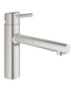 Grohe 31453DC1 Concetto 1-handle Pull-out Kitchen Faucet in SuperSteel Infinity Finish(TM)