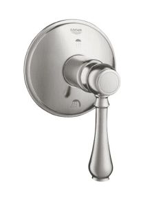 Grohe 19220RR0 Geneva 3-Port Diverter Valve Trim Only With Lever Handle In Starlight Chrome
