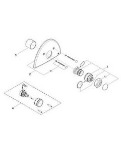 Grohe 19640R00 Talia Thermostatic Trim Set Grip In Polished Brass
