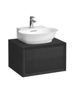 Laufen H4060030856281 New Classic 22-3/4" W X 18" D X 13-5/8" H Wall Mount Single Bathroom Vanity Base in Blacked Oak (Vanity Top Sold Separately)