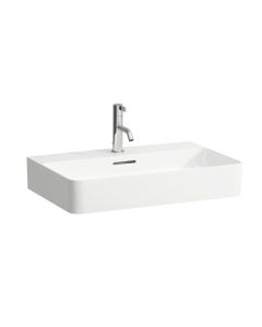Laufen H810284000109U 25-5/8" L X 16-1/2" W X 6-1/8" H  Wall Mounted Rectangular Bathroom Sink with Overflow in White