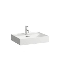 Laufen H810333757104U Kartell 24" L X 18" W X 6" H Wall Mounted Rectangular Bathroom Sink with Single Hole in Matte White 