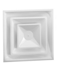 Hart & Cooley 050509 Steel Fixed Pattern Diffuser with 6" Collar FPD3 Series in White