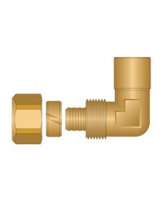 HeatLink 67305 1/2" PEX Comp. X 1/2" Female Sweat 90° Elbow