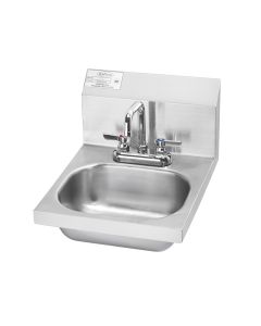 Krowne HS-18-LF 14" W Hand Sink Less Faucet with 4" Center Deck Faucet Holes in Stainless Steel