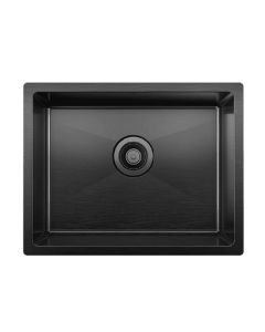Julien IHX60-US-23189-TBK-G ProInox H60 23" W X 18" H X 9" D Undermount Stainless Steel Single Bowl Kitchen Sink with Grid in True Black PVD