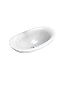 Flaminia IO4275 IO 75 29.52" W X 17.71" L X 9.84" H Recessed Basin without Overflow & No Faucet Hole in White