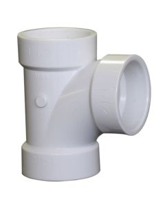 PVC DWV  LP401-338 3" × 3" × 2" Sanitary Reducing Tee (All Hub) (Imported)