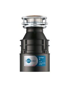 Insinkerator 79008-ISE Badger 5 Garbage Disposal, 1/2 HP in Waterborne Gray Enamel