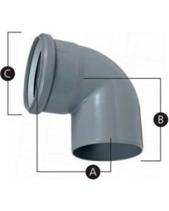 Centrotherm ISELS0887 8" x 87° Zero Radius Elbow