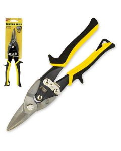 10" Straight Aviation Snips with Yellow Compound Leverage by Ivy Classic Industries 20000