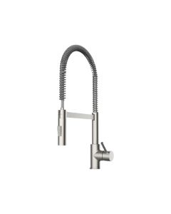 DaVinci 17814-M-SN Modern Kitchen Faucet With Flexible Hose & Shower Spray in Satin Nickel
