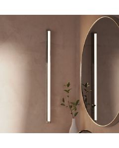 Robern JLA30FKSC3D83 Tenor™ 30" H X 1-3/8" W X 2" D Modular Fluted Wall Mounted Mirror Lighting with Dimming Warm White (3000K) in Matte Black