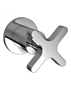 Lefroy Brooks K1-1014-CP Wall Mounted Cross Handle Trim with Flow Control in Polished Chrome (Rough Sold Separately)