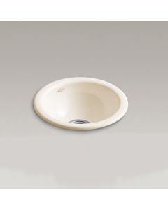 Kohler 6588-55 Iron/Tones 14-1/2" Diameter X 5-5/8" Top-/Under-Mount Single-Bowl Bar Sink in Innocent Blush