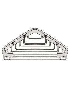 Kohler 9828-CP Bellamonte 8" x 6 1/8" x 1 1/4" Corner Shower Basket in Polished Chrome