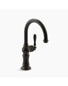 Kohler 99264-2BZ KOHLER K- Artifacts Single-Hole Bar Sink Faucet with 13-1/16-Inch Swing Spout and Arc Spout Design, Oil Rubbed Bronze