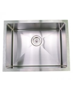 Emory and Bond KSU-231809-0-20 Venetian Series Stainless Steel Under Mount Kitchen Sink, No Holes, 1 Bowl, 23"L x 18"W