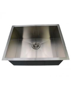 Emory and Bond KSU-231810-0-20 Palermo Series Stainless Steel Under Mount Kitchen Sink, No Holes, 1 Bowl, 23"L x 18"W