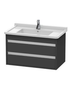Duravit KT664404949 Ketho 31.5" L X 17.88" W X 18.88" H Wall Mounted Vanity Base Only in Graphite (Vanity Top Sold Separately)