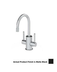 Franke LB16220 Pescara 0.5 GPM Deck Mounted Double Handle Little Butler® Hot and Cold Water Filtered Kitchen Faucet in Matte Black