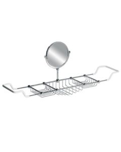 Lefroy Brooks LB4960-CP Edwardian Over Bath Rack with Mirror in Polished Chrome