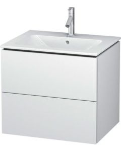 Duravit LC624008585 L-Cube 24.38" L X 18.88" W X 21.63" H Two Drawer Wall-Mount Vanity Unit in White