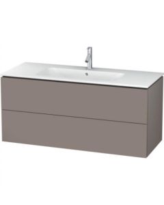 Duravit LC624304343 L-Cube 48" L X 18.88" W X 21.63" H Two Drawer Wall-Mount Vanity Unit in Basalt