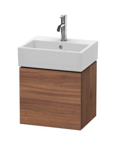 Duravit LC6245L7979 L-Cube 17.13" L X 13.38" W X 15.75" H One Door Wall-Mount Vanity Unit in Walnut
