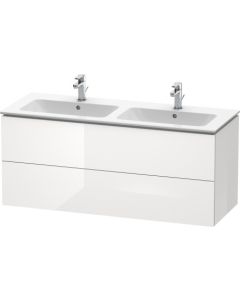 Duravit LC625802222 L-Cube 50.75" L X 18.88" W X 21.63" H Two Drawer Wall Mounted Vanity Base Only in White (Vanity Top Sold Separately)