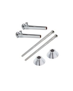 McGuire LF170ECO 1/2" Sweat with 5" Extension X 3/8" O.D. Lavatory Supply Line in Polished Chrome