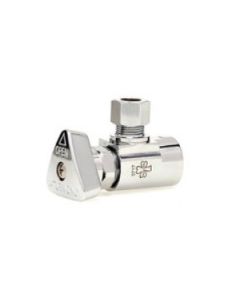 McGuire LFBV02 Convertible 1/2 x 3/8 in. IPS x OD Tube Loose Key Angle Supply Stop Valve In Chrome Plated