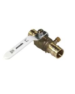 Uponor LFR4811010 ProPEX 1-23/50" W X 4-1/5" L Full Port Residential Lead Free Single Handle Ball Valves in Brass 
