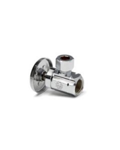 McGuire LFST01 3/8 in Wheel Handle Angle Supply Stop Valve In Polished Chrome