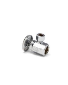McGuire LFST02 1/2 x 3/8 in. IPS x OD Tube Wheel Angle Supply Stop Valve In Chrome Plated