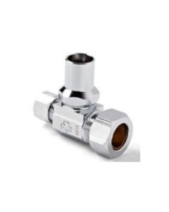 McGuire LFST17 1/2 x 3/8 in. OD Compression Wheel Straight Supply Stop Valve In Chrome Plated