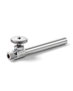 McGuire LFST182: 1/2" Sweat with 5" Extension X 3/8" OD In Chrome Plated
