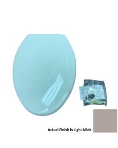 Church 380TL Elongated Plastic Toilet Seat, Closed Front with Cover in Light Mink
