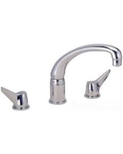 Elkay LKD230BH5 3 Hole Dual-Handle Concealed Mount 7-3/16" H Kitchen Sink Faucet in Polished Chrome