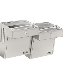 Elkay LVRCTLDDSC Drinking Fountain, Vandal-Resistant, Filtered, Bi-Level, ADA, Non-Refrigerated in Stainless Steel