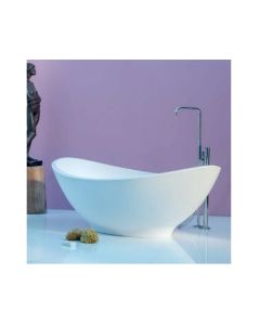 Rapsel LVTR 018 Lavasca Freestanding Bathtub in Shiny White Titanic Resin with up&down drain system, dimension 2000 x 1100 x h 710 mm