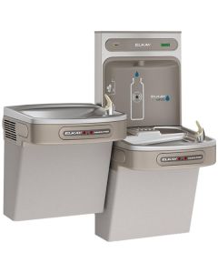 Elkay LZOTL8WSLC ezH2O® Bottle Filling Station with Bi-Level ADA Cooler Hands Free Activation Filtered Refrigerated in Light Gray Granite